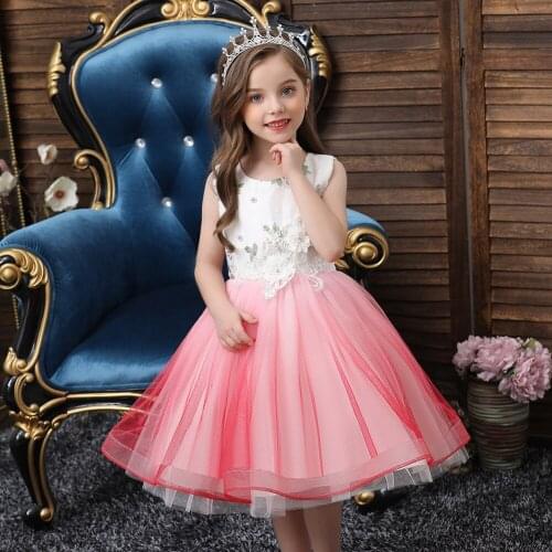 Embroidered Baby Girl Flower Party Dresses With Cotton Children Toddler Kids Princess Elegant Chirstmas Vestidos Girls Clothing