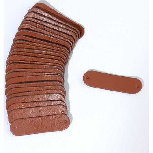 20pcs Hand Made PU Leather Labels Tags For Handwork Gifts Leather Handmade Clothes Shoes Sewing Accessories