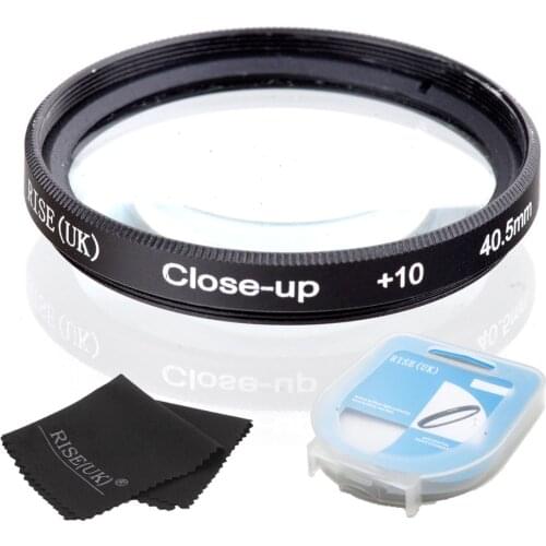 HOT SALE RISE(UK) 40.5mm Close-Up +10 Macro Lens Filter for Nikon Canon SLR DSLR Camera + filter case + gift