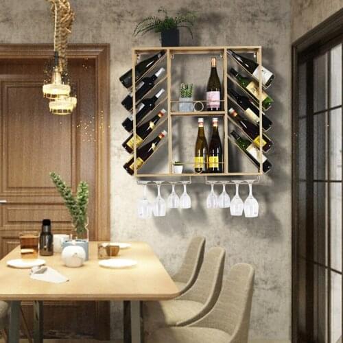 The Wall Hanging Wine Cabinet In Northern Europe Style Modern Simple Living Room Creative Red Wine Holder Home Decoration Shelf