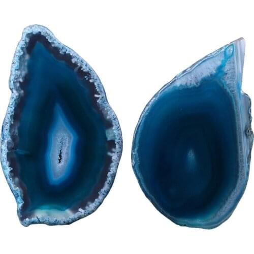 X37B Natural Agate Geode Polished Irregular Crystal Slice Stone DIY Pendant Mineral Home Decoration