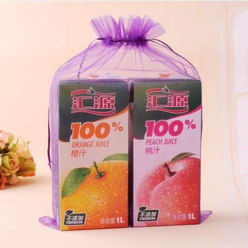 Wholesale 30x40cm Purple Large Gift Bags 50pcs/Lot Lilac Drawstring Organza Sheer Bags For Cloth Shoes Packaging