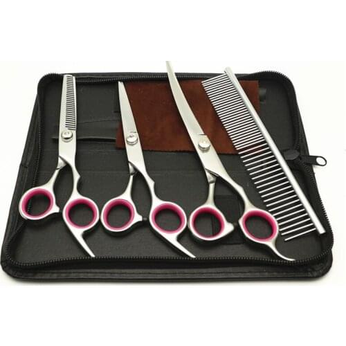 Practical Pet Grooming Scissors Set Stainless Steel Pet Trimmer Kit Used for Dog Cat and More Pets Cutting Scissors,Thinning She