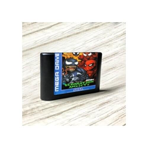 Venom Game Spider-Men Separation Anxiety - EUR Label Flashkit MD Card forSega Genesis Megadrive Video Game Console