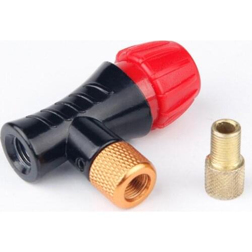 Mini Hand Pump Head Bicycle For CO2 Bottle Schrader Presta Valve Fast inflatable Road MTB Mountain Bike Air Inflator Accessories