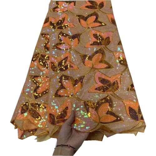 SJ Lace 2021 African French Net Lace Fabric With Sequins High Quality Tulle Lace Fabric Nigerian Lace Fabric For Sewing j3-36