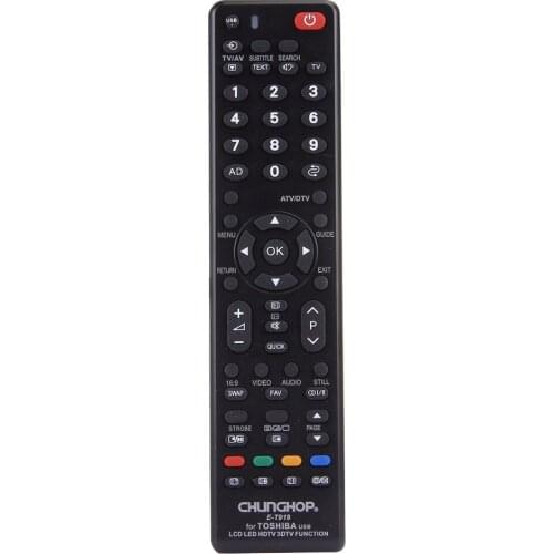 CHUNGHOP E-T919 Universal Remote Controller for TOSHIBA LED TV / LCD TV / HDTV / 3DTV