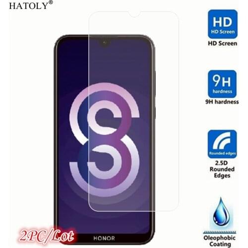 2Pcs Glass on Honor 8S Tempered Glass For Huawei Honor 8S Screen Protector HD Phone Film Protective Glass For Huawei Honor 8S
