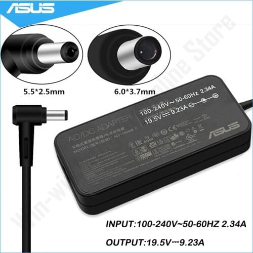 19.5V 9.23A 180W 5.5x2.5mm / 6.0X3.7mm ADP-180MB F AC Adapter Power Charger Without Power Cord Replacement parts For Asus Laptop