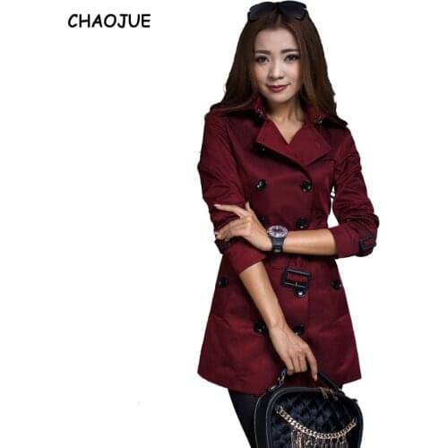 CHAOJUE jacket female 2018 spring fashion slim double breasted ladies coats long sleeve womens jackets as gift free shipping