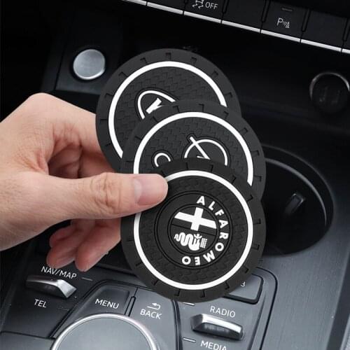 2pcs Car Cup Holder Coaster Non slip Pad Mat Interior For Jaguar XF XJ XK F-Type X-Type E-Pace XE S-Type Car Styling Accessories