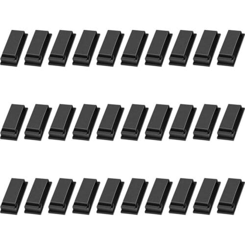 30 pcs. Cable Clips Cable Clamps Black, Desk Cable Holder Self - adhesive & Cable Hinges Cable Management Charging Cable Managem