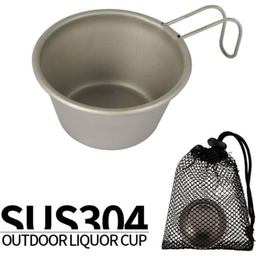 50ml Outdoor Small Wine Glass Stainless Steel Camping Cup Lightweight Portable Water Drinking Mug Picnics Hiking Barbecue