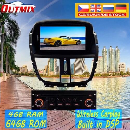 Android 10.0 4+64GB Car Radio Carplay For Peugeot 207 2007-2014 Touch Screen Autoradio DSP DVD Multimedia Player GPS Navigation