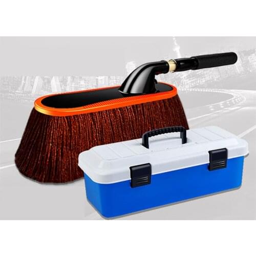 Car dusting brush cotton mop dust removal tool Multifunction car supplies snow sweeper brush Scalable 360 degree rotation