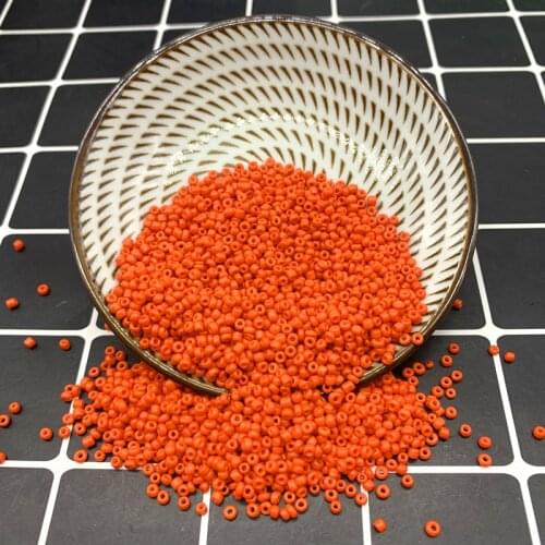 New 2 3 4mm Size Glass With Seed Spacer beads Jewelry Making Fitting Orange