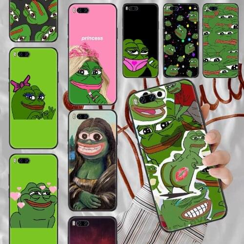Sad frog pepe meme Phone case For Xiaomi Mi Max Note 3 A2 A3 8 9 9T 10 Lite Pro Ultra black soft cell cover trend hoesjes art