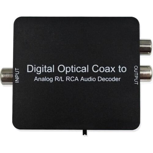Digital to Analog Audio Decoder Optical Toslink Coxaial in 3.5mm jack L/R RCA out Converter support Dolby DTS Stere for TV PS4