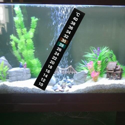 Digital Aquarium Fish Tank Thermometer Temperature Sticker Dual Scale Tank Dual Scale Liquid Stick-on Fahrenheit Digital Pet