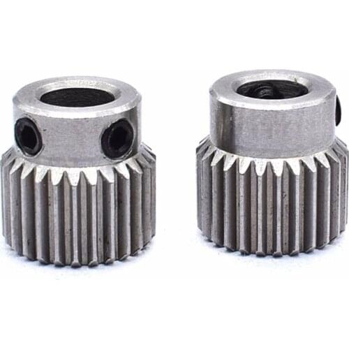 Stainless Steel Head Gear 26 Teeth Bore 5mm 3D Printers Accessories Parts Diameter 11mm For MK8 Extruder Part 26 Tooth