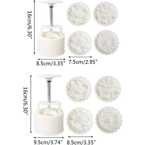 Moon Cake Moulds Rose Shaped Design Hand Pressure Fondant Decorations Cookie Cutter for Baking DIY Cookie Baking Gadgets