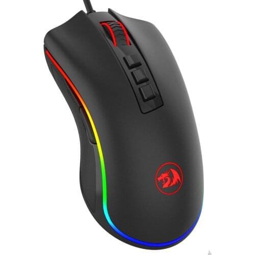 Redragon M711 Cobra Gaming Mouse 16.8 Million RGB Color Backlit 10,000 DPI Adjustable Comfortable Grip 7 Programmable Buttons