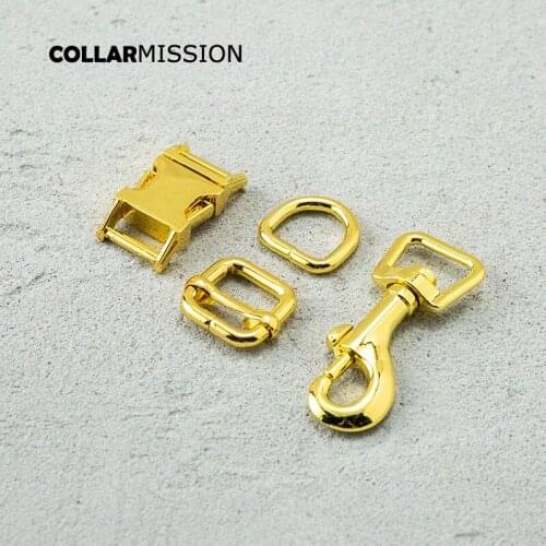 Metal buckle+adjust buckle+D ring+metal dog clasp/set) retailing 15mm for handmade pet collar leash set harness DIY parts