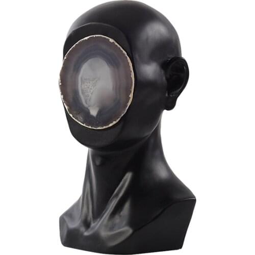 Minimalist Abstract Figure Decoration Agate Stone TV Cabinet Modern Home Decoration