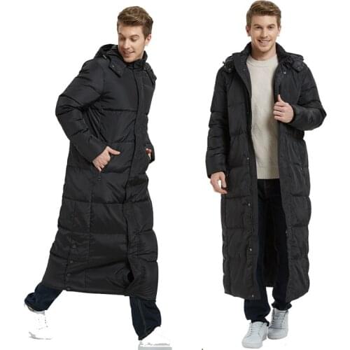 Jacket For Men Mens Super Long Coat Winter Knees Long Section Thick Large Size High-end Business Mens Outdoor Winter Jacket
