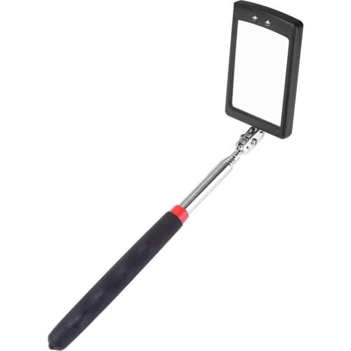 New Vehicle Bottom Led Telescopic Nonslip Inner Wall Inspection Mirror Dual Ball Joint 360 Degree Rotating Car Detection Tool