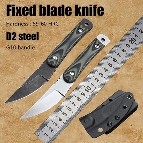 Knives hunting knife survival fixed blade knife tactical military camping knife d2 steel g10 material self defense weapons