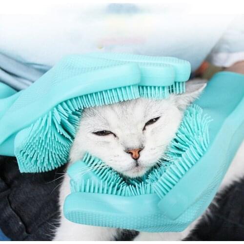 Cat Anti-scratch Gloves Grooming Glove Pet Dog Cat Bath Accessories Hair Removal Mitts Hair Comb and Brush Glove For Cats Kitten