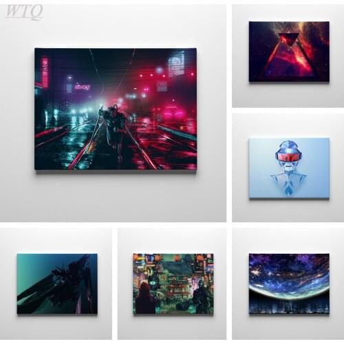 Anime Posters Game Poster Punk 2077 Trippy Printed Canvas Painting Posters and Prints Wall Decor Wall Art Picture Home Decor