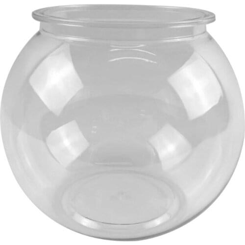 95AA Plastic Round Aquarium Unbreakable Clear Desktop Fish Bowls for Small Fish Multiple Size Vases for Candy Ornament Holder