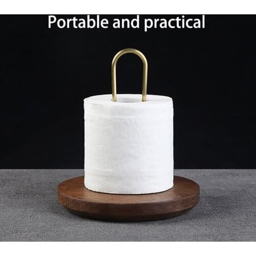 Practical 1 Pcs Modern Farmhouse Paper Towel Holders For Kitchen, Vintage Wire And Wood Countertop Paper Towel Holder