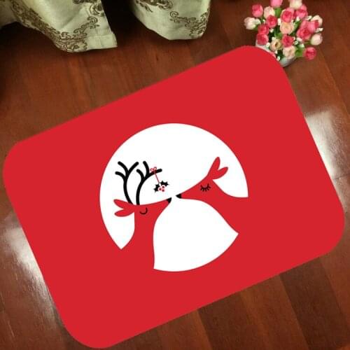 Mats Anti Slip Floor Mat Fashion deer lovers cartoon marry Carpet Printed Pattern Carpet Rug for Bathroom Door Living Room