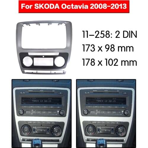 Car Radio frame Audio Fascia For Skoda Octavia 2010 Car Stereo Radio Fascia Panel Installation Adapter DVD player Frame