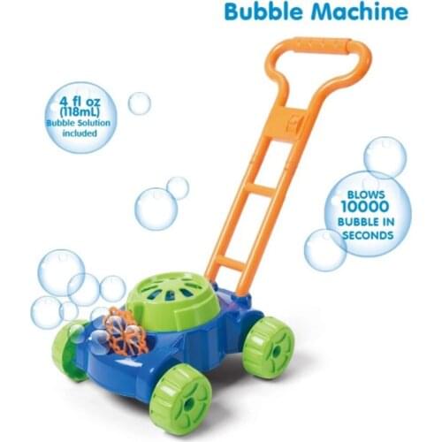 Hand Push Bubble Car Lawn Mower Toy Summer Outdoor Creative Strolling Interactive Toy Stroller Blowing Bubble Toy Gift