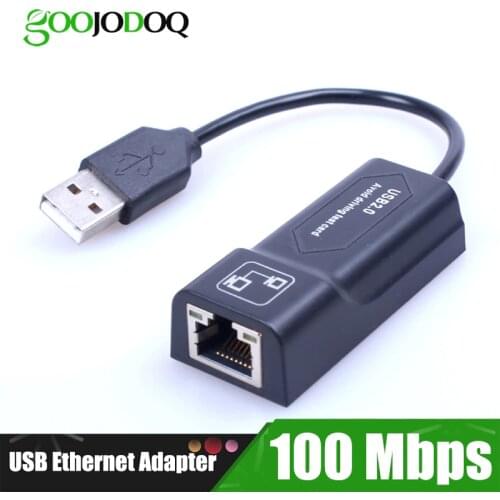 USB Ethernet Adapter Network Card USB Lan Mini Network Adapter USB to RJ45 10/100 Mbps Lan USB RJ45 Card for Mac PC Laptop