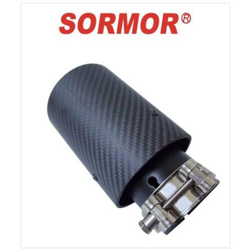 SORMOR Car Exhaust Matte mirror polishing stainless steel and matte carbon fiber univeral car accessories