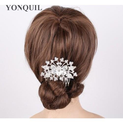 Bridal Wedding Rhinestone Hair Accessories Full Crystal Hair Combs Type New Design Diamonds Accessories Ornament 2PCS/LOT SYBC20