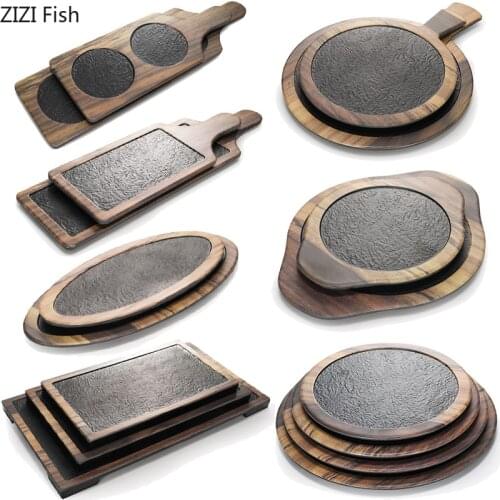 Western Barbecue Steak Plate Restaurant Hotel Melamine Plastic Tableware Japanese Sushi Sashimi Plate Home Creative Tableware