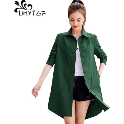 Женские осенние плащи UHYTGF China At AliExpress