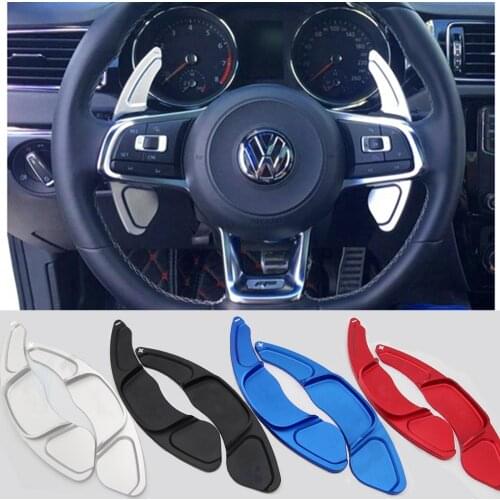 Shift Paddle For Volkswagen GLI GTE GTD R RLINE Scirocco POLO MK6 Golf7 MK7 MK7.5 Car Steering Wheel Aluminum Alloy DSG Stickers