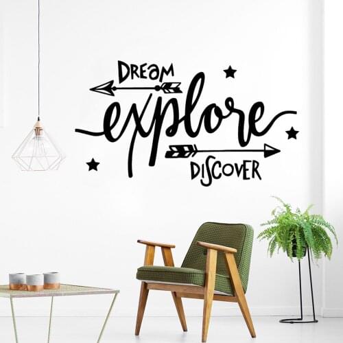 Vinyl Art Removable Home Ornament Plane Sticker Explore Dream Wall Decals Beauty Home Decor Fashion Modern Decals XL61