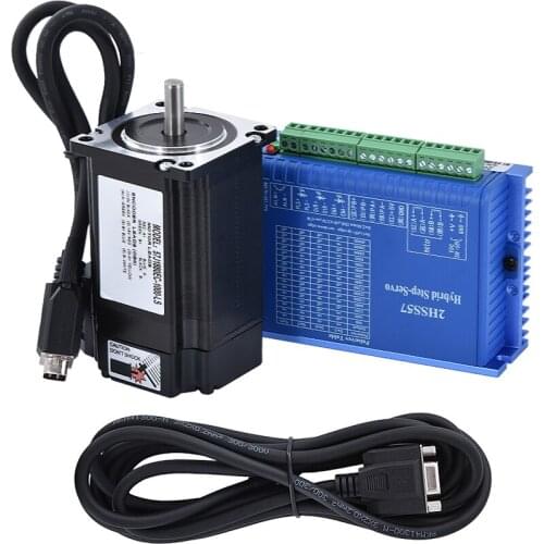 57J1880EC-1000+2HSS57 High Speed Stepper Motor Servo Driver Set 2.2N.M 24V Hybrid Servo Closed Loop 2-phase Stepper Motor Driver