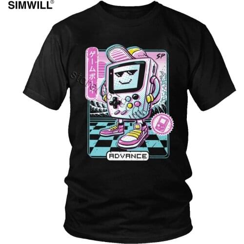 Japanese Vaporwave Gamer T Shirt Retro Urban Cotton Tees Men Short Sleeve Streetwear Brand Aesthetic Art T-Shirt Game Lover Gift