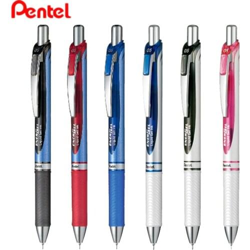 Japan Pentel BLN75 Slide Press Neutral Pen Speed Dry Water Pen 0.5mm Half-needle Anti-slip Fine-grained Glue Gel Pen