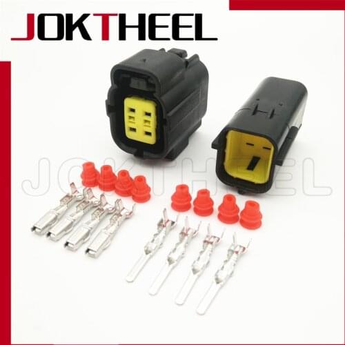 1/5/20 set kit 4P Pin oxygen sensor plug male female waterproof auto electrical Denso connector for MAZDA KIA 174259-2 174257-2