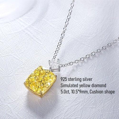 2021 Womens Jewelry Sets Custom Cushion Stone Necklaces Jewelry S925 Stainless Steel Chain Wholesale